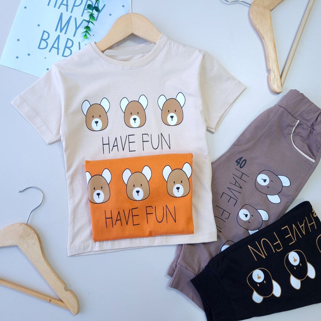 عکس تیشرت شلوارک اسپرت خرس Fun - شماره 1