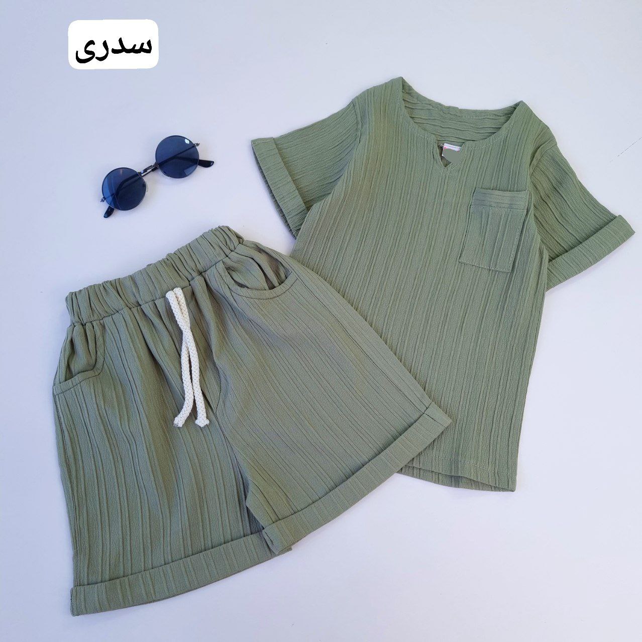 عکس شومیز شلوارک یقه کوبایی پرفروش شارژ شد - شماره 9