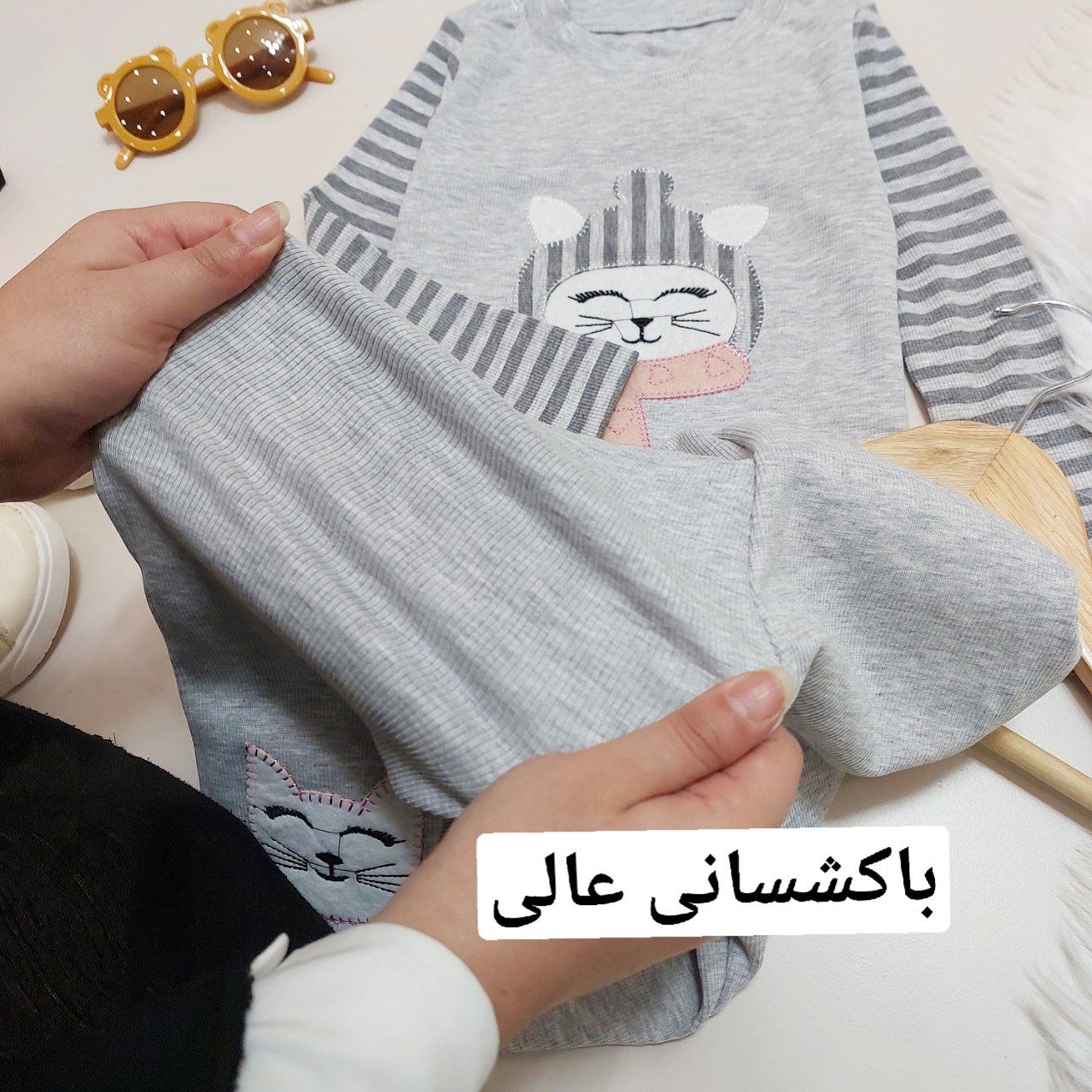 عکس بلوزشلوار طوسی گربه - شماره 4