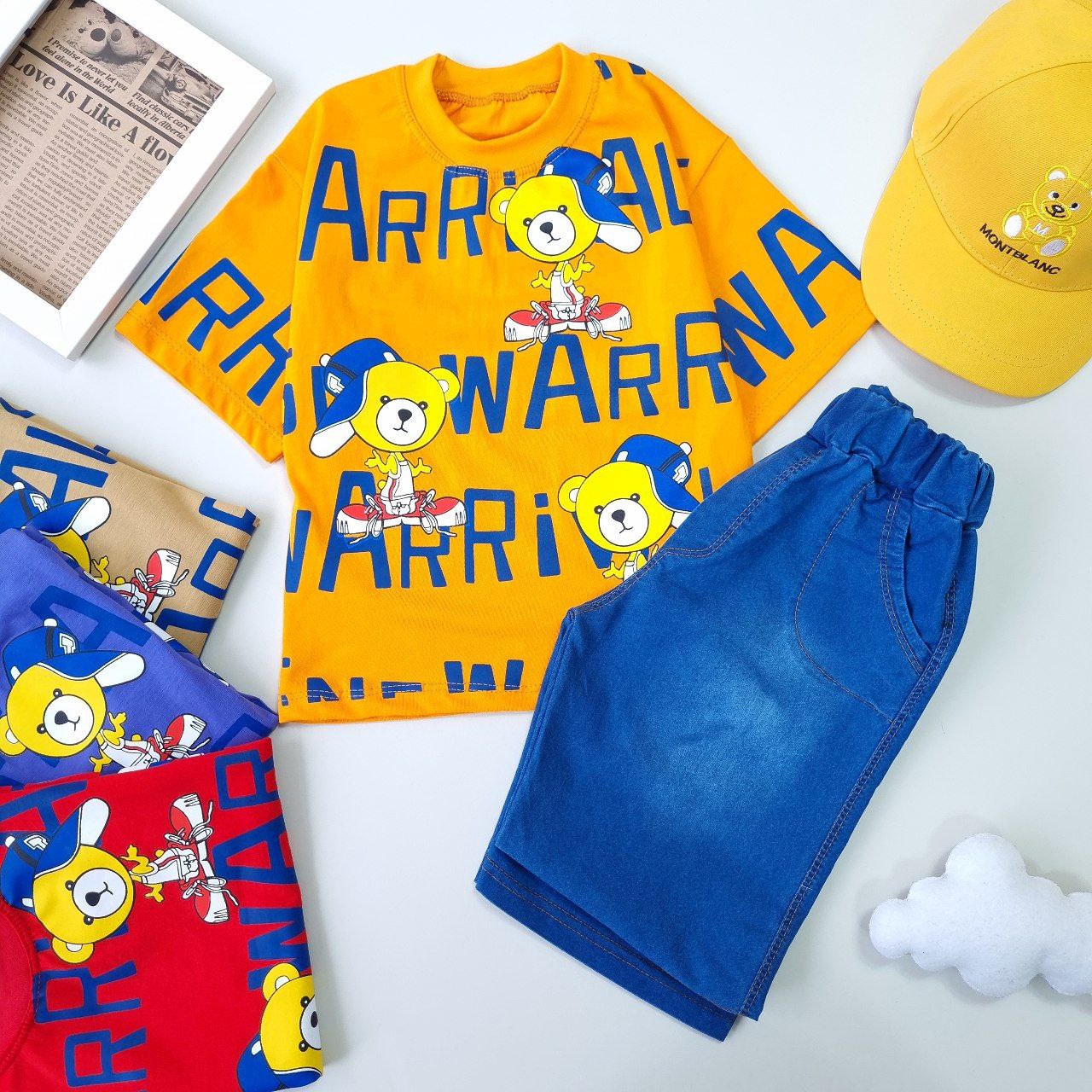 عکس تیشرت شلوارک اسپرت خرس WARR - شماره 2