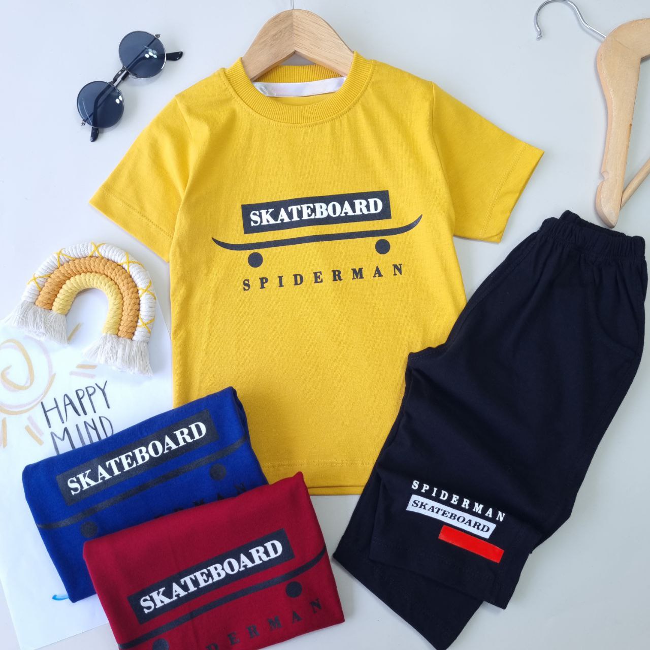 عکس تیشرت شلوارک Skateboard تمام نخ پنبه باکیفیت به قیمت سال پیش - شماره 2