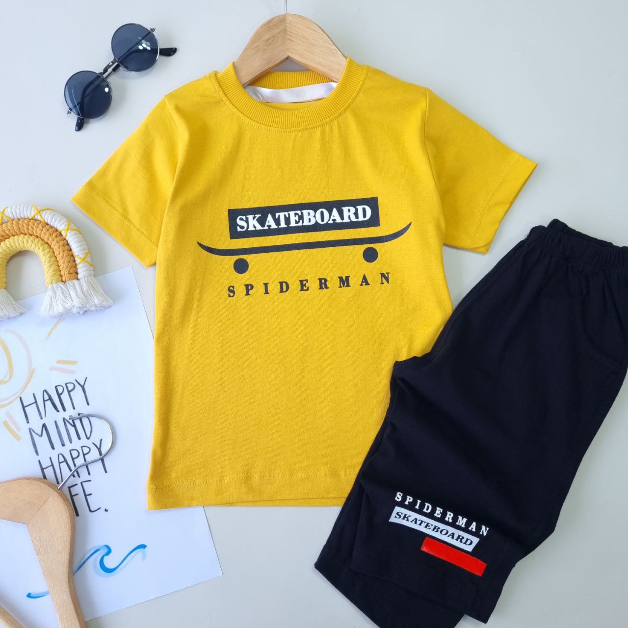 عکس تیشرت شلوارک Skateboard تمام نخ پنبه باکیفیت به قیمت سال پیش - شماره 6
