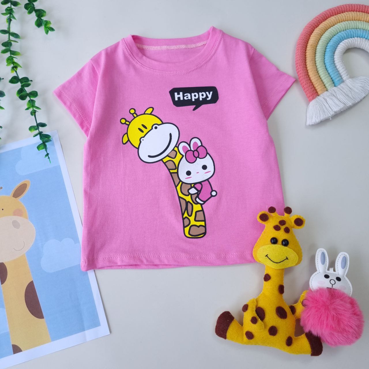 عکس تیشرت شلوارک اسپرت زرافه Happy - شماره 10