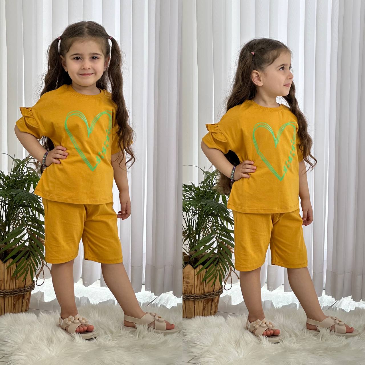 عکس تیشرت شلوارک قلب پروانه ای - شماره 11