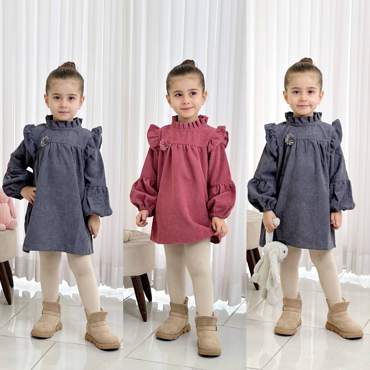 عکس تونیک سارافون یقه چین کبریتی - شماره 7