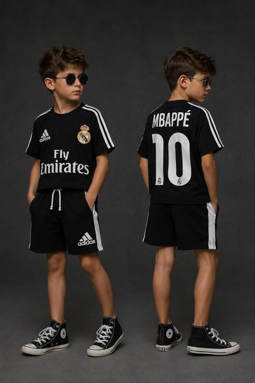 عکس تیشرت شلوارک رئال Mbappe - شماره 10