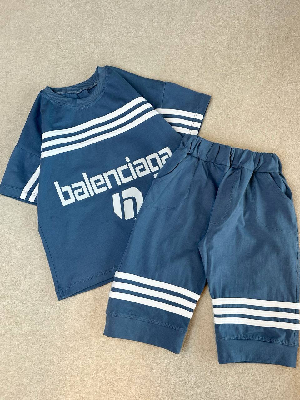 عکس تیشرت شلوارک سه خط Balenciaga - شماره 2