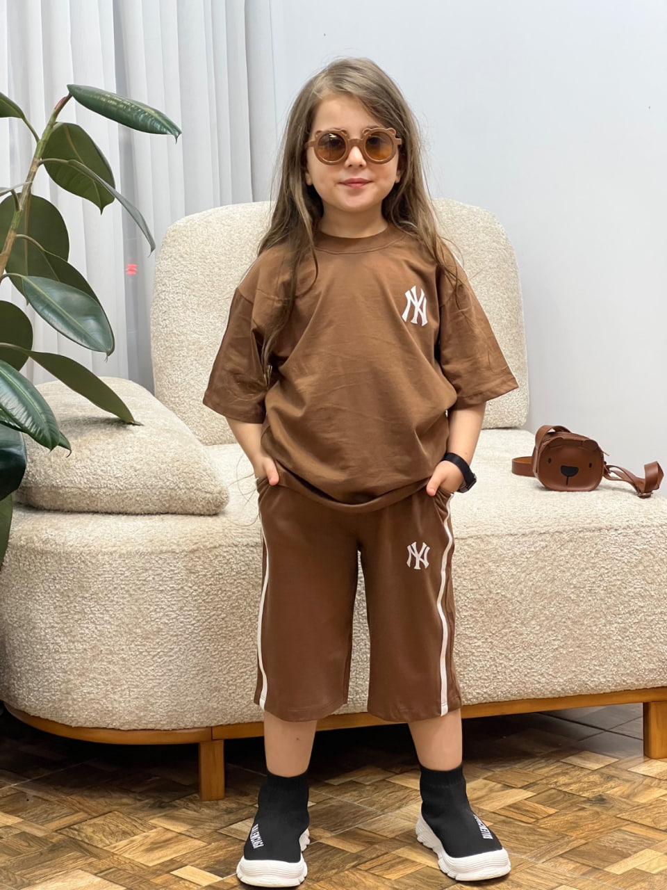 عکس تیشرت شلوارک اسپرت  NY - شماره 4