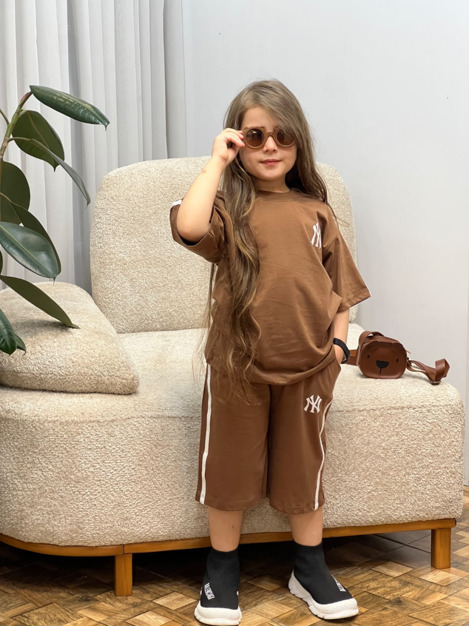 عکس تیشرت شلوارک اسپرت  NY - شماره 5