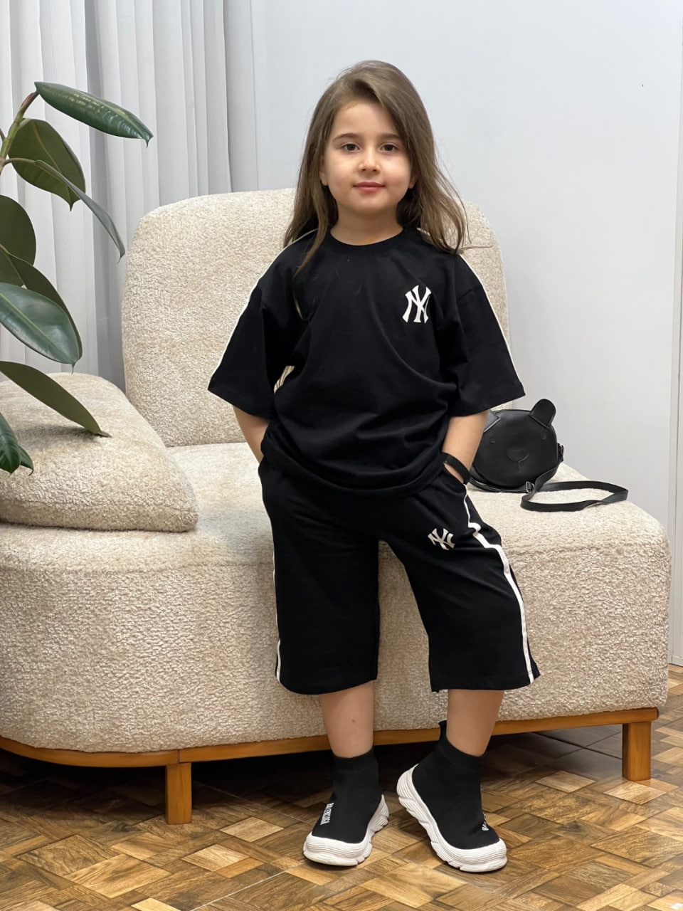 عکس تیشرت شلوارک اسپرت  NY - شماره 1