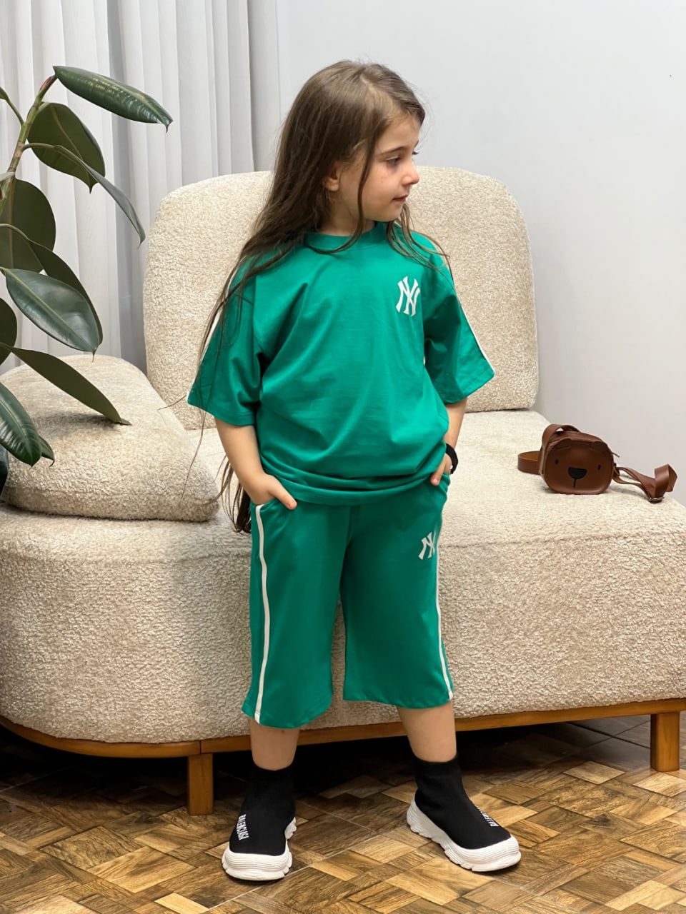 عکس تیشرت شلوارک اسپرت  NY - شماره 3