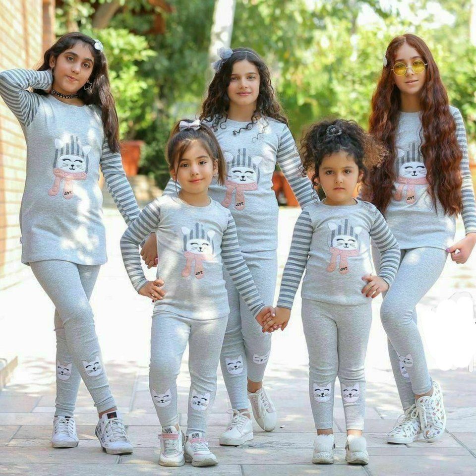 عکس بلوزشلوار طوسی گربه - شماره 1