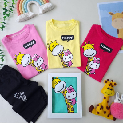 تیشرت شلوارک اسپرت زرافه Happy