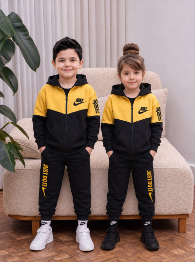 سویشرت شلوار نایک زرد و مشکی